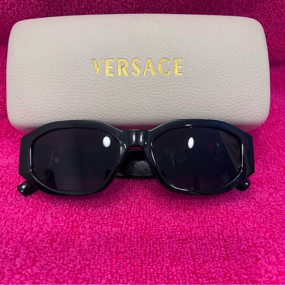 Versace Black Chunky Frame Sunglasses